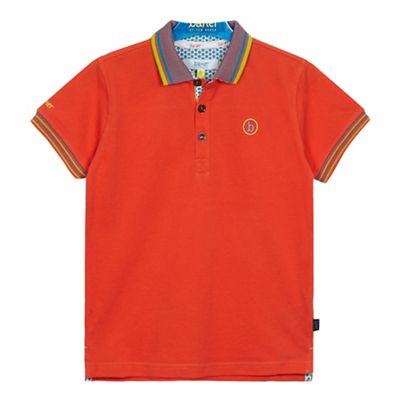 Boys' orange tipped polo shirt
